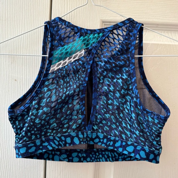 PELOTON High Neck Blue Kite Racerback Top (S) - Picture 4 of 6